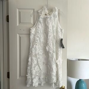 New with tags white high neck Tuckernuck dress size L